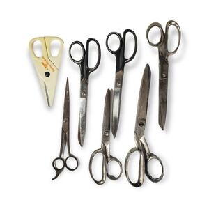 Lot of 7 Vintage Keen Kutter REX Wilbert Scissors Made in USA Germany Italy